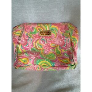 Lilly Pulitzer Cosmetic Makeup Bag Travel Pouch Multicolor Floral